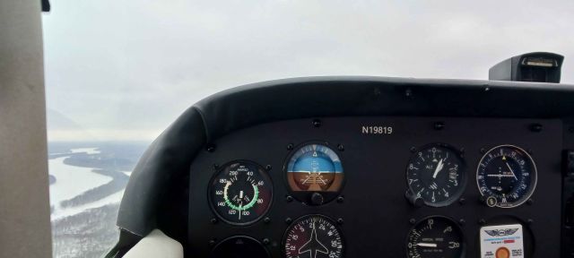 Cessna Skyhawk (N19819) - Flying above the Penobscot River.