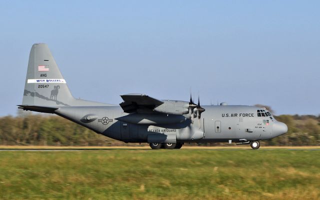 Lockheed C-130 Hercules (92-0547) - rch203 usaf nevada air guard c-130h 92-0547 landing at shannon 27/3/17.