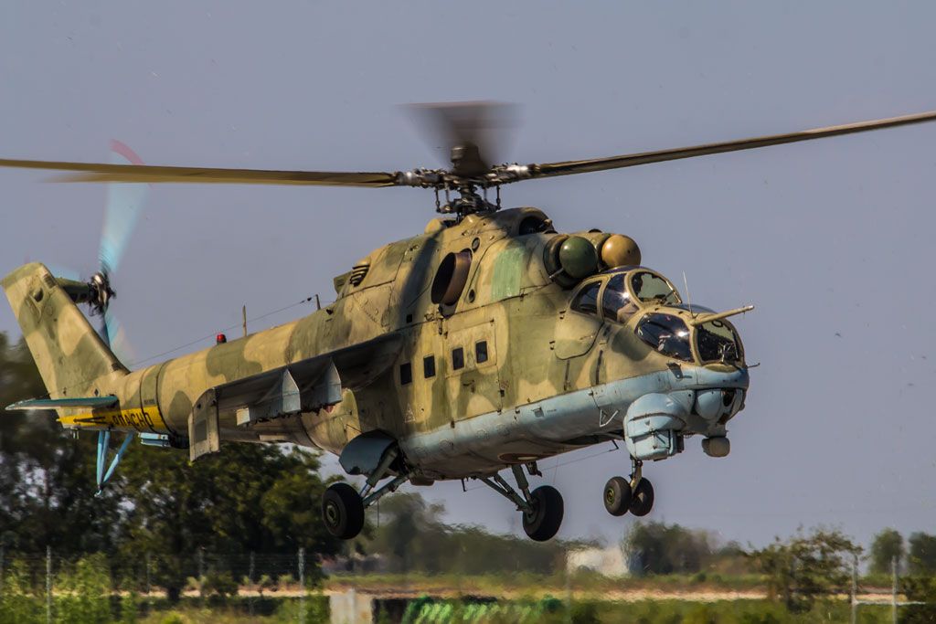 MIL Mi-25 — - Hind landing