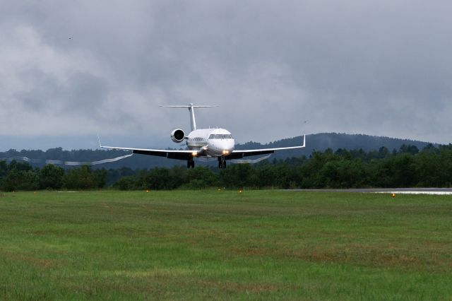 Canadair Regional Jet CRJ-200 (N907SA) - N907SA Landing on Runway 03 at KMRN after instrument approach in IMC on 7/22/24