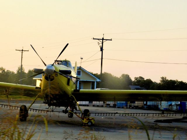 Air Tractor AT-802 (N4567S) - An Air Tractor AT-802 at an air field during a sunrise 