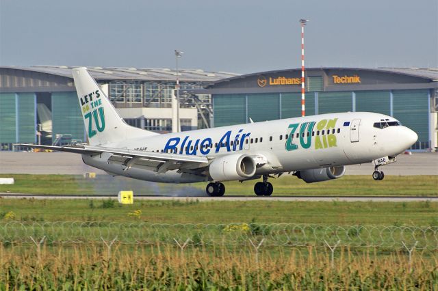 BOEING 737-400 (YR-BAE) - Boeing 737-4Y0,Blue Air,EDDS Airport-Stuttgart-Echterdingen,Germany,25.August2011