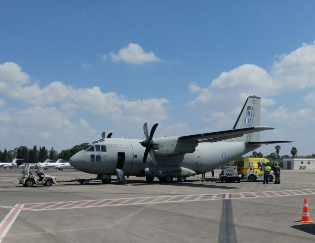 Alenia Spartan (C-27A) (N4117) - Sep. 6, 2018 at LLBG on an ambulance flight