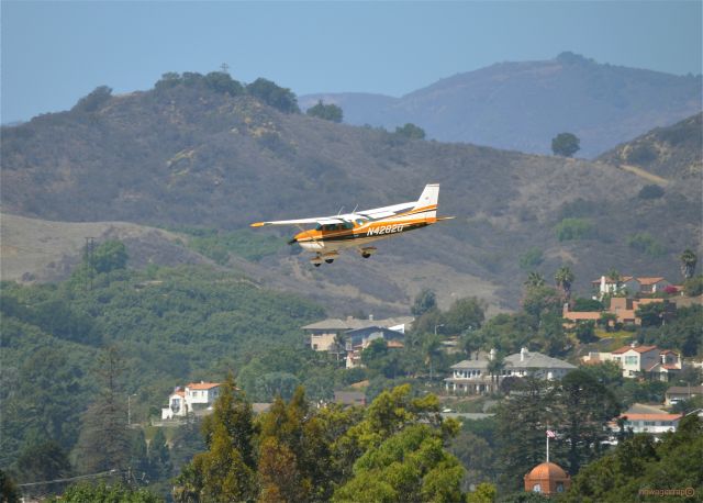 Cessna Skyhawk (N4282Q) - I took this photo in Santa Paula, California. I was about a block and a half away from the airport using a 300mm lens.