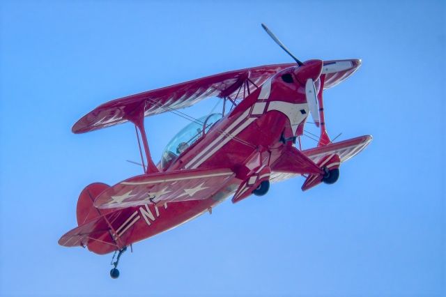 PITTS Special (S-2) (N77TW) - Pitts S-2B over Livermore Municipal Airport. January 2021