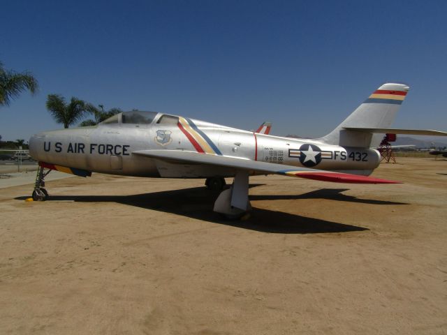 54-9432 — - A Republic F-84F "Thunderstreak" on display at March Field Air Museum.