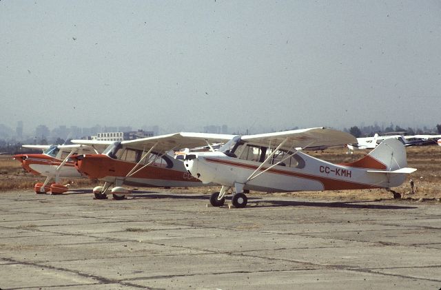 CC-KMH — - Aeronca 7AC Champion.br /Los Cerrillos Airport (Closed)br /Santiago, Chilebr /March 1991