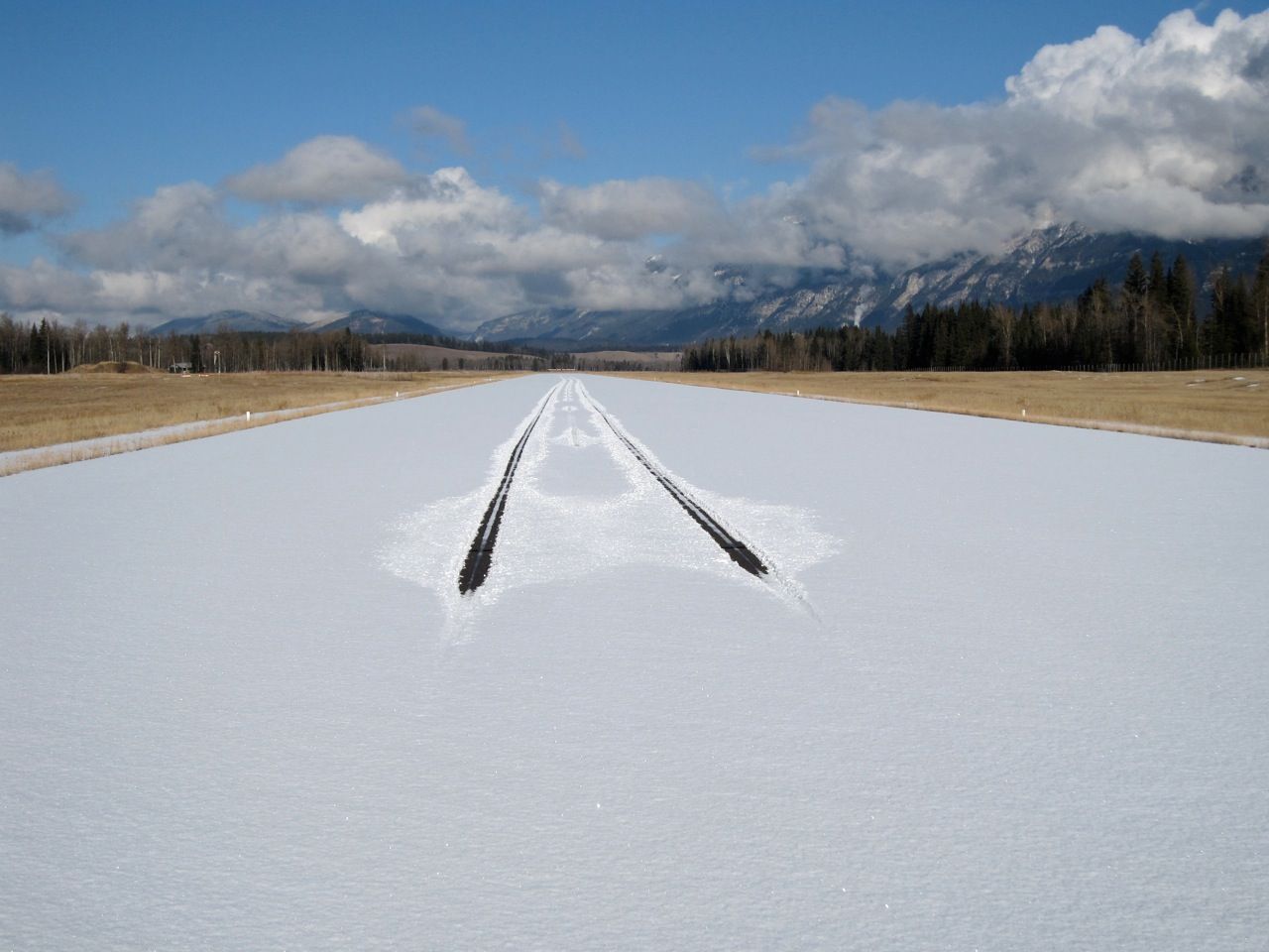 Cessna 350 (C-GMPG) - Magic tracks on a magical day in Sparwood, BC.