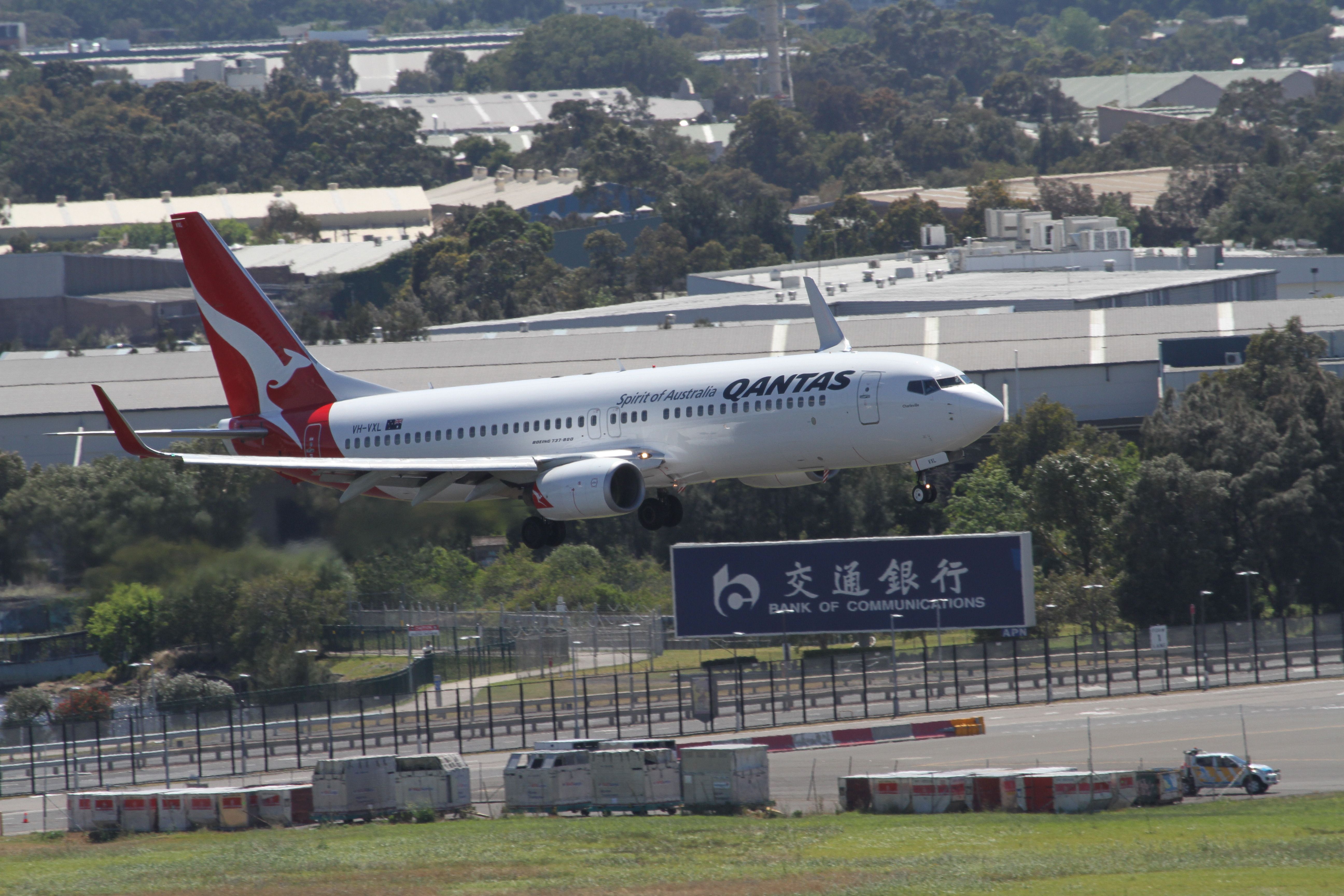 Boeing 737-800 (VH-VXL) - This was taken from the Rydeges hotel sydney airport