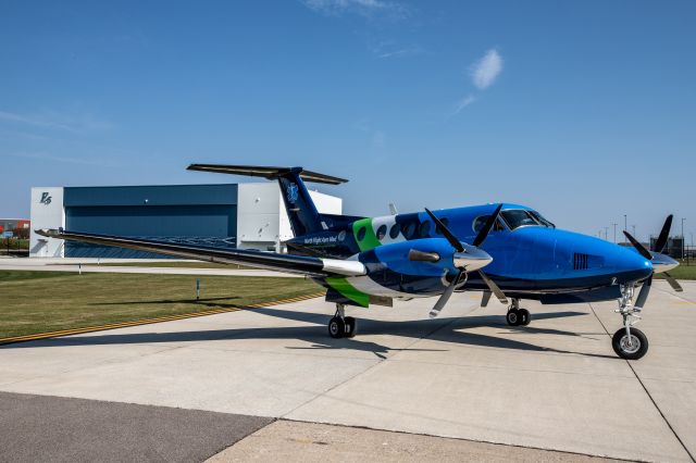 Beechcraft Super King Air 200 (N610TA) - N610TA on the Aeromed Ramp at KGRR