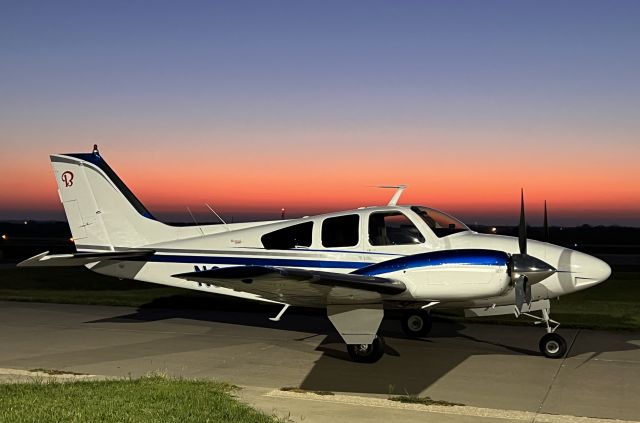 Beechcraft 55 Baron (N518TJ) - Sunrise @ KAAO