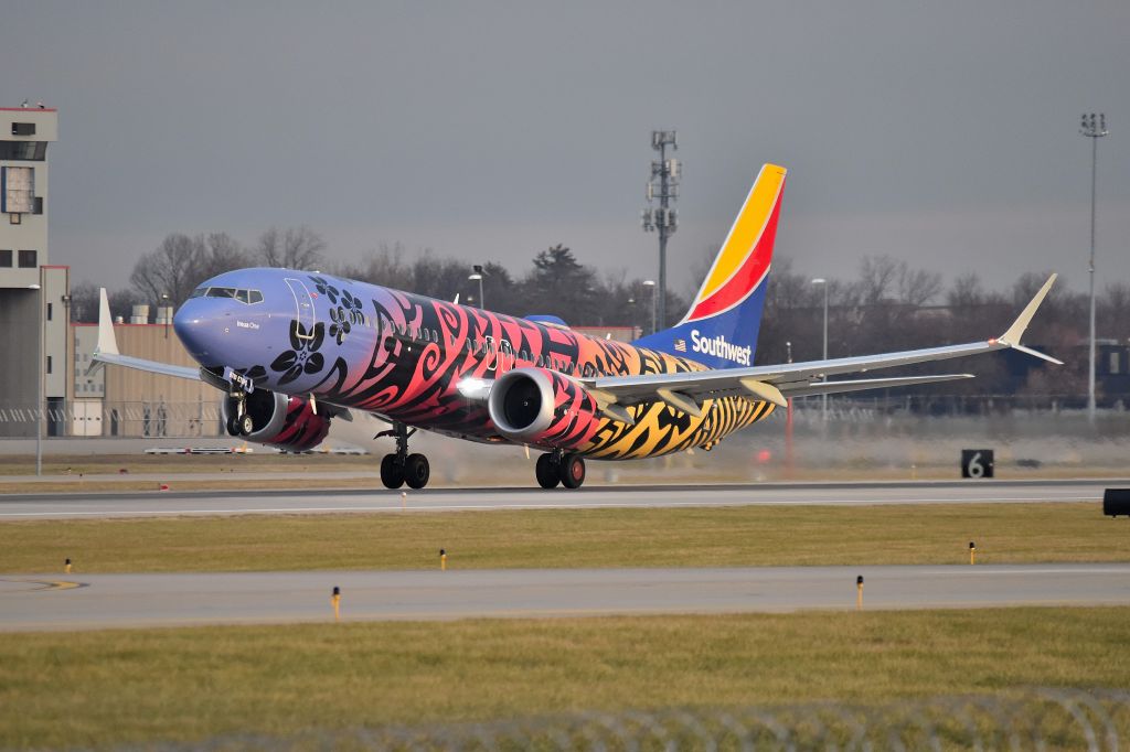 Boeing 737 MAX 8 (N8710M) - V-1, Rotate! 23-R 12-16-23. Beginning her journey to CUN