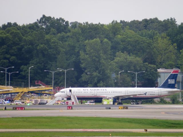 Airbus A321 (N524UW) - TAKEN JULY 3, 2013  After bomb threat onboard Flight AWE114 Boston to Charlotte