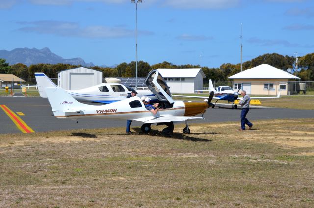 PAI Lancair 320 (VH-MQH) - Lancair l360 arriveing at Flinders Island, Mar 2018