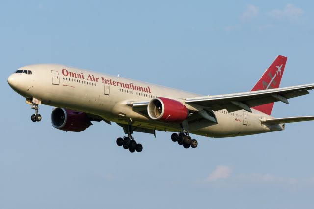 Boeing 777-200 (N828AX) - Photo taken from Thomas A. Dixon, Jr. Aircraft Observation Area