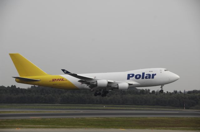 Boeing 747-400 (N451PA) - Landing at NRT Airport Runway 16L on 2011/11/3 DHL c/s