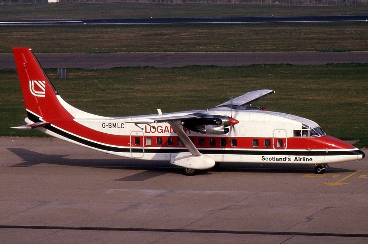 Short SD3-60 (G-BMLC) - Photo taken at Edinburgh in April 1988.