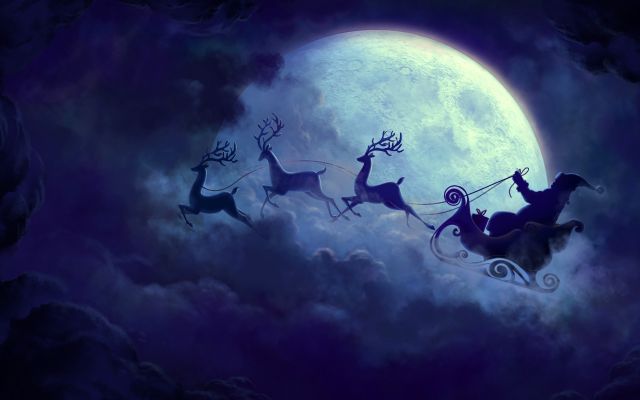 HOHOHO — - Santa flying