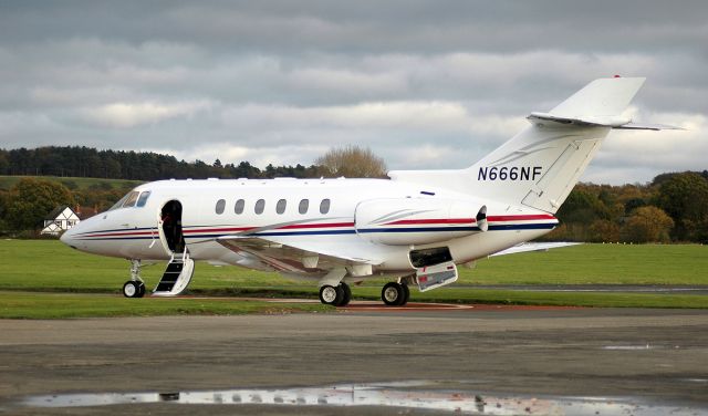 N666NF — - Hawker 750 N666NF parked on the apron at EGBO 1-11-2009