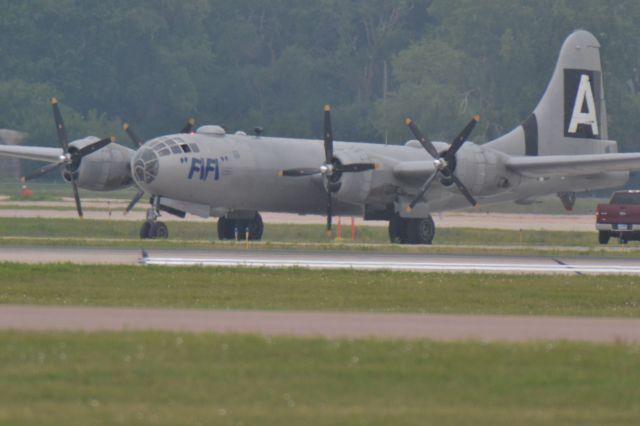 Boeing B-29 Superfortress (N529B) - N529B Boeing B-29 Super Fortress "FiFi" taxiing from West GA in Sioux Falls SD on 8-14-2013