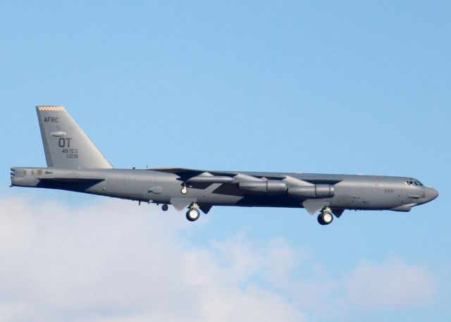 Boeing B-52 Stratofortress (60-0031) - At Barksdale Air Force Base. Has the OT tail in place of the LA or BD tail on all the BUFFs tails at Barksdale.