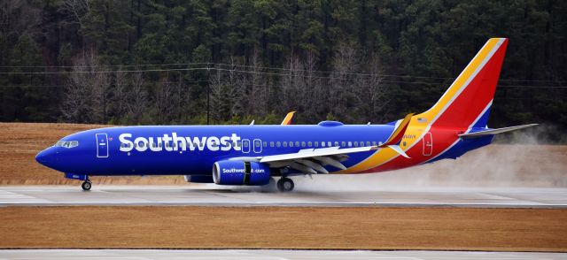 Boeing 737-800 (N8501V) - From the observation deck at RDU, 2/7/18.