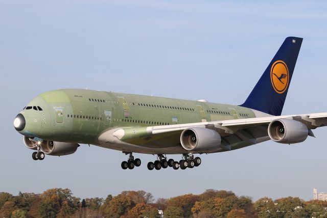 Airbus A380-800 (F-WWSP) - returning from testflight, will be D-AIMM (01.11.2014)