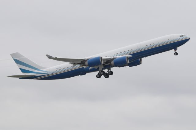 Airbus A340-500 (VP-BMS) - 'Victor Papa Bravo Mike Sierra' departing Logan this afternoon