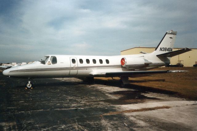 Cessna Citation II (N384DA) - Seen here in Jan-92.br /br /Reregistered N10BF in Jun-92,br /then N19ER in Feb-93,br /then C-FYRQ 9-Dec-19.