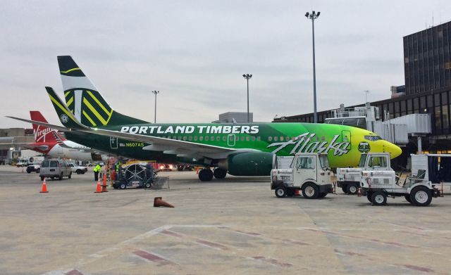 Boeing 737-700 (N607AS) - Portland Timbers Special livery