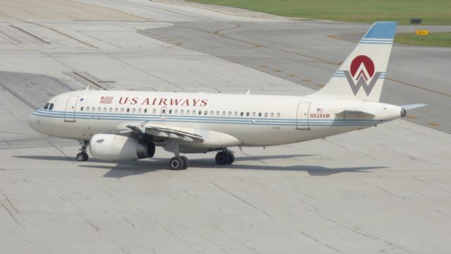 Airbus A319 (N828AW) - US Airways - America West Heritage livery