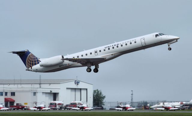 Embraer ERJ-135 (N11536) - Leaving for Chicago OHare Airport, 1-July13.