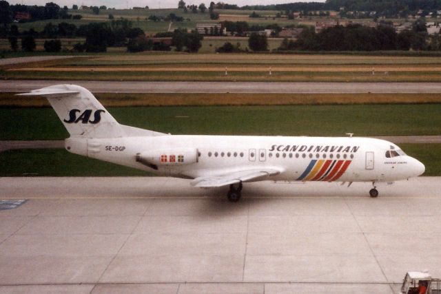 Fokker Fellowship (SE-DGP) - Seen here on 28-Jun-97.br /br /Exported to South Africa 11-Apr-03 as ZS-GAV then reregistered 5N-SWZ for IRS Airlines.