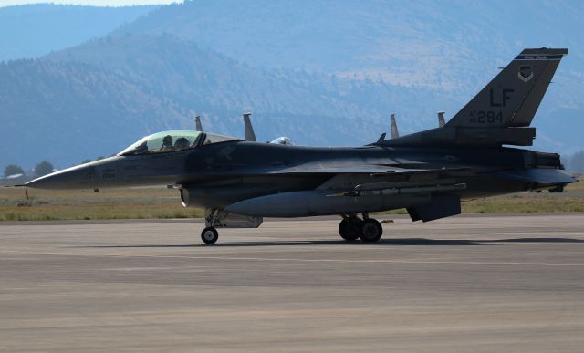 Lockheed F-16 Fighting Falcon — - F-16 from the 309th Fighter Squadron taxiing out for the morning training exercise for Sentry Eagle at Kingsley Field.