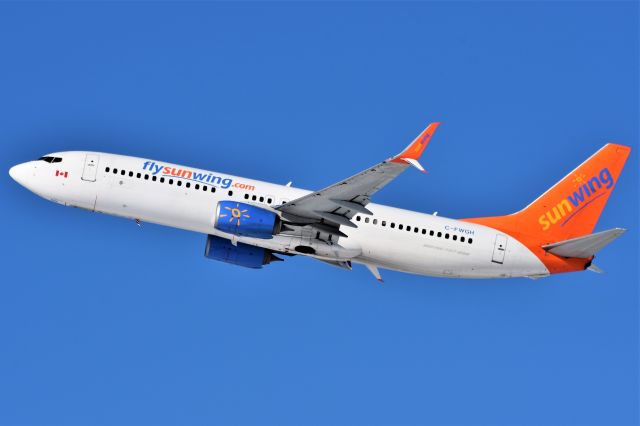 Boeing 737-800 (C-FWGH) - Sunwing Airlines Boeing 737-86J departing YYC on Mar 10.