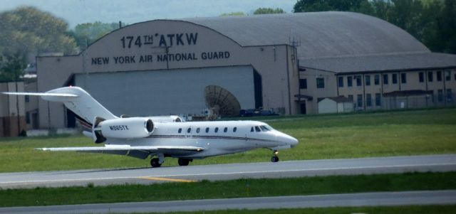 Cessna Citation X (N965TX) - Taxiing to parking is this 2001 Cessna Citation X in the Spring of 2025. 