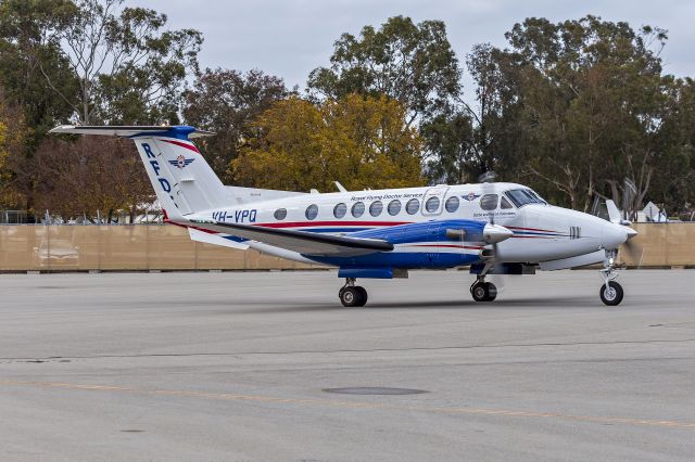 Beechcraft Super King Air 350 (VH-VPQ) - Royal Flying Doctor Service (VH-VPQ) Textron B300 Super King Air 350 taxiing at Wagga Wagga Airport.