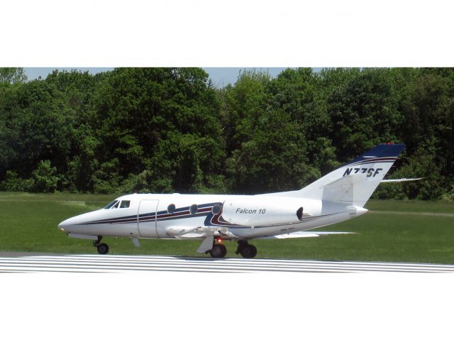 Dassault Falcon 10 (N77SF) - Powerful take off RW34. A great aircraft, built to military standards.