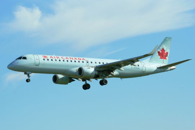 CFHJU314 — - A Embraer E-190 approaching runway 25 on final just after dawn on 1-July-11.