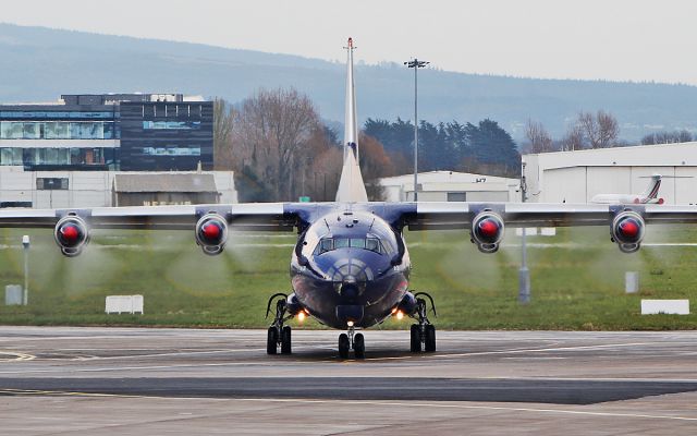 Antonov An-12 (UR-CGV) - ukraine air alliance an-12bk ur-cgv dep shannon for toulouse 4/4/19.