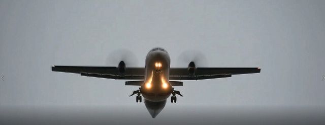 Aerospatiale ATR-42-300 — - Mountain Air Cargo AT-43 crossing the outer marker of Myrtle Beach International (KMYR), SC.