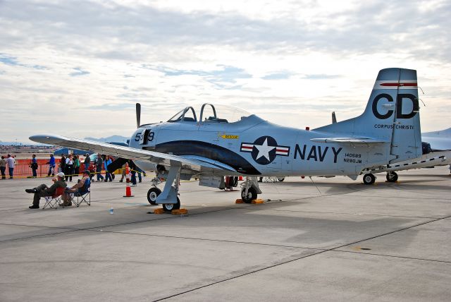 N280JM — - N280JM North American T-28C Trojan C/N 226-166 -  Aviation Nation 2011 Nellis Afb Airport (Las Vegas, NV) KLSV / LSV November 13, 2011 TDelCoro