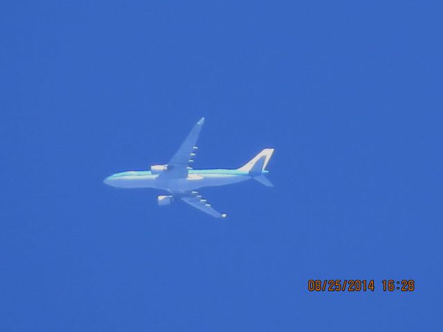 Airbus A330-200 (PH-AOK) - Korean Airlines flight 670 from DFW to AMS over Southwestern Missouri (KJLN) at 37k feet.