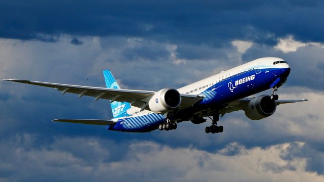 BOEING 777-9 (N779XW) - BOE001 on a test flight from KBFI on rotation from Rwy 16R after a touch-n-go landing on 5.5.20. (ln 1567 / cn 64240).