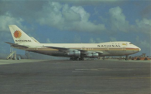 BOEING 747-100 (N77773) - scanned from postcardbr /national 