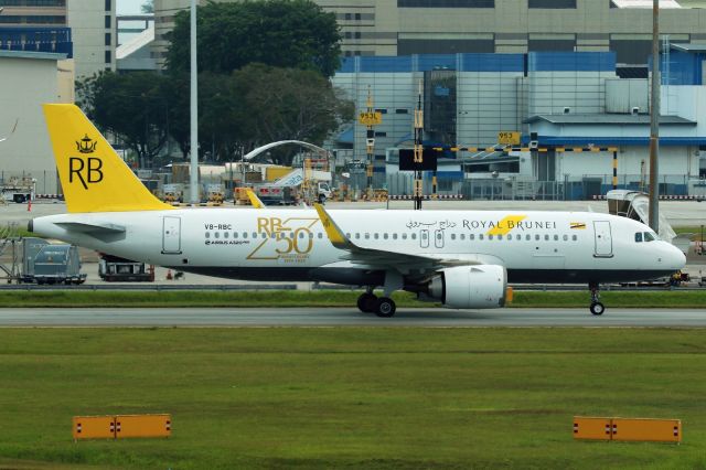 Airbus A320neo (V8-RBC) - Sticker "Royal Brunei 50th Anniversary"