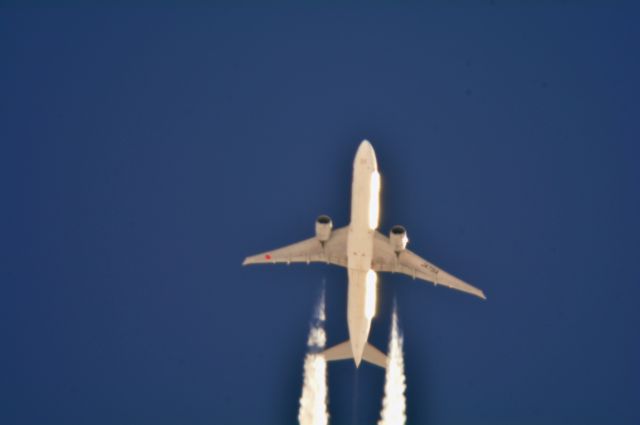 BOEING 777-300 (JA731A) - All Nippon 1 Washington Dulles to Narita Intl over Cleveland 30,000 ft 02-20-15