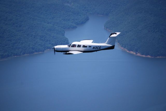 Piper Saratoga (N3CG) - Returning home from paint shop