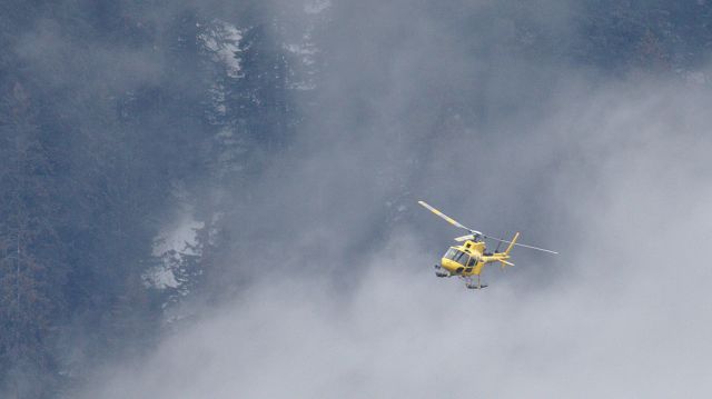 N301CH — - N301CH approaching PAJN from the south through low clouds with Blackerby Ridge in the background.