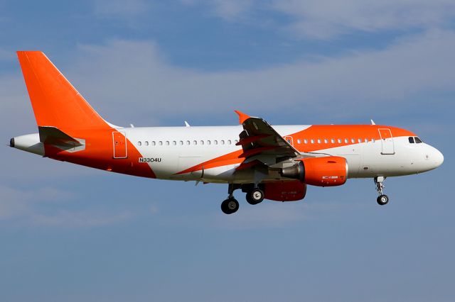 Airbus A319 (N3304U) - Arriving from KEF on its delivery flight to United after flying for Easyjet